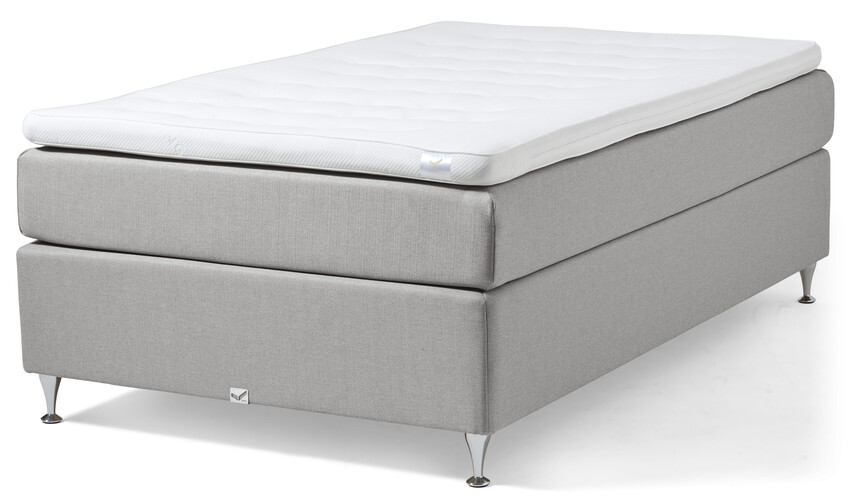 Active Comfort - Kontinentalsäng, enkelsäng med bäddmadrass soft - Grå