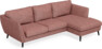Madison Lux - 2-sits soffa med schäslong höger - Röd