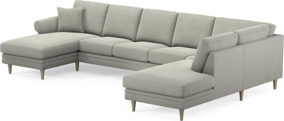 Eden - 3-sits soffa med schäslong vänster och divan höger - Grå