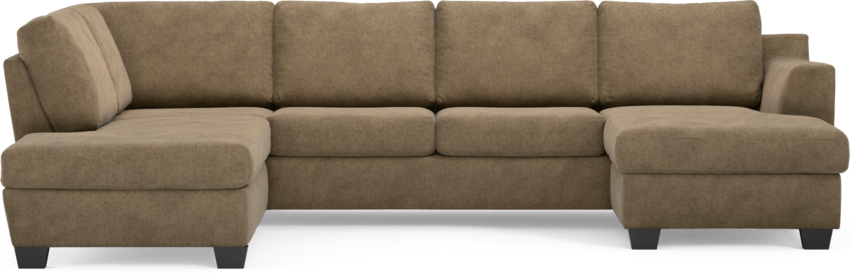 Friday - 3-sits soffa med divan vänster och schäslong höger - Brun