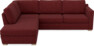 Friday - 2,5-sits soffa med divan vänster - Rosa