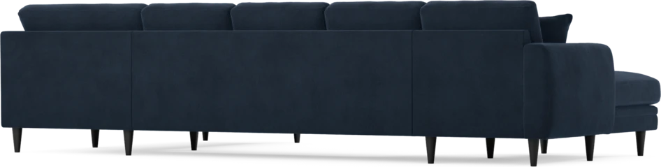 Eden - 3-sits soffa med schäslong vänster och divan höger - Blå