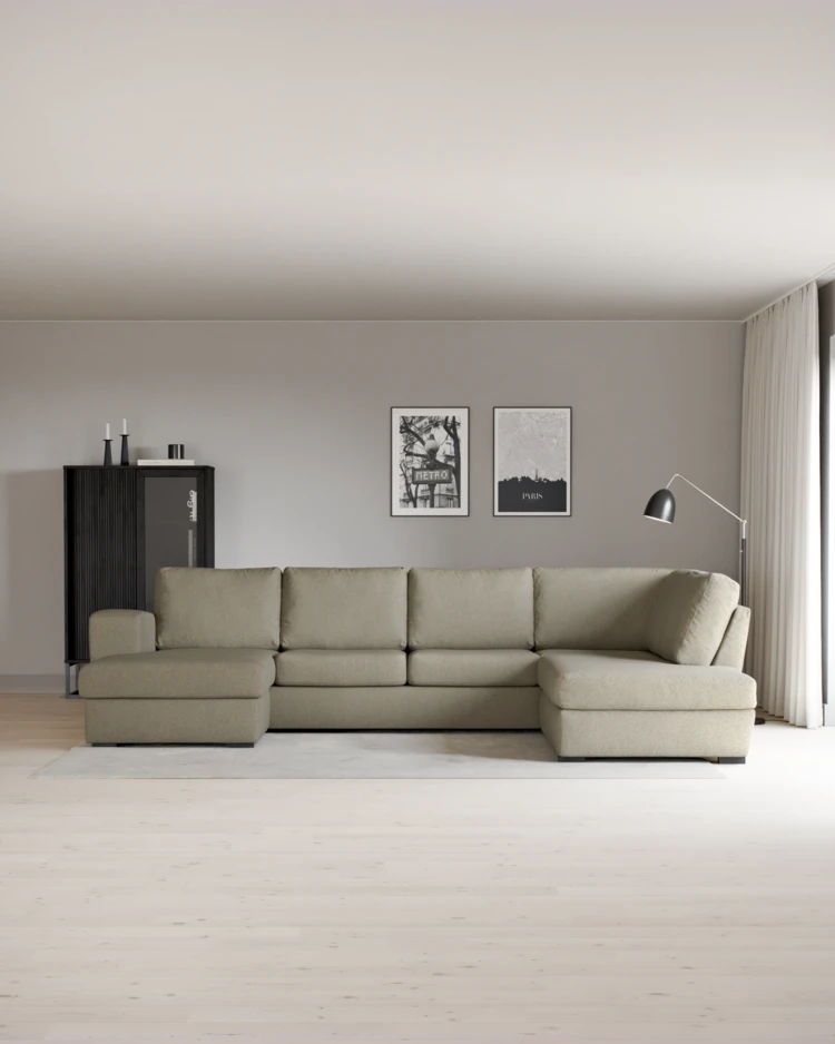 Friday - 3-sits soffa med schäslong vänster och divan höger - inspiration