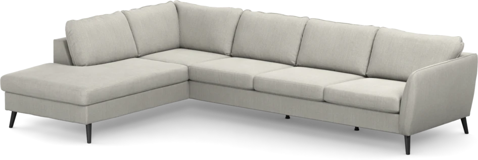 County - 3-sits soffa med divan vänster - Grå