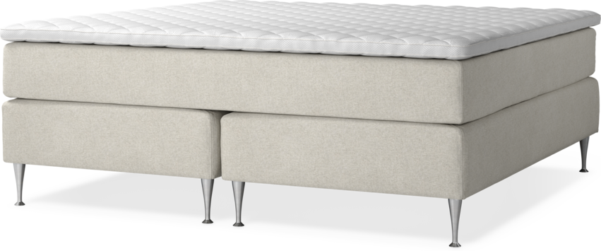 Delux Exclusive - Kontinentalsäng, dubbelsäng med bäddmadrass - Beige