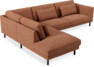 Willow - 3-sits soffa med divan vänster, fast klädsel - Röd