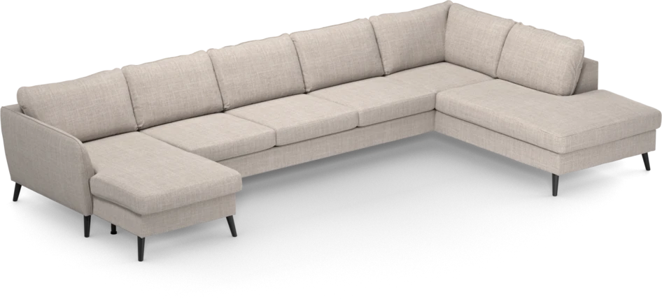 County - 4-sits soffa med schäslong vänster och divan höger - Beige