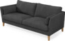 Winston - 3-sits soffa - Svart