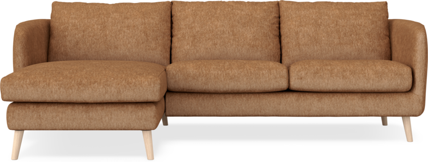 Madison Lux - 2-sits soffa med schäslong vänster - Orange