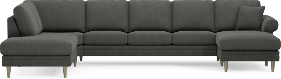 Eden - 3-sits soffa med divan vänster och schäslong höger - Grå