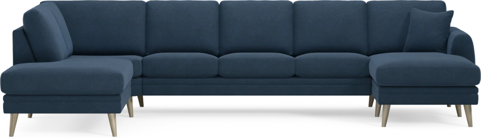 Eden - 3-sits soffa med divan vänster och schäslong höger - Blå