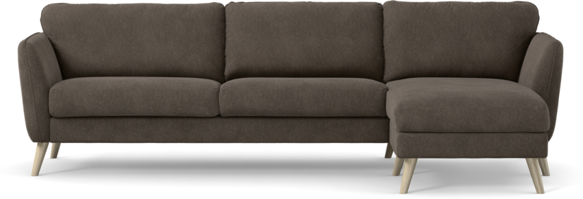 Bridge - 3-sits soffa med schäslong höger - Gul