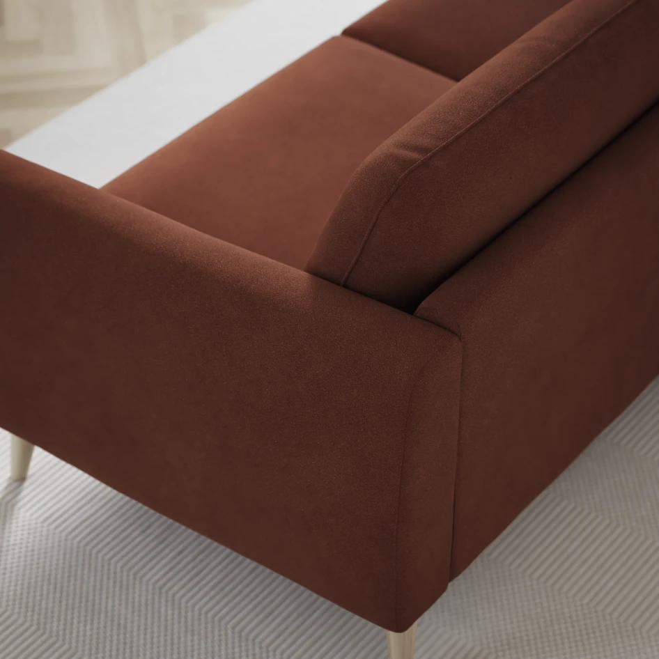 Bridge - 3-sits soffa med schäslong vänster och divan höger - Orange