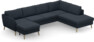 County - 3-sits soffa med schäslong vänster och divan höger - Blå
