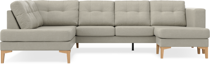 Rio - 3-sits soffa med divan vänster och schäslong höger - Grå