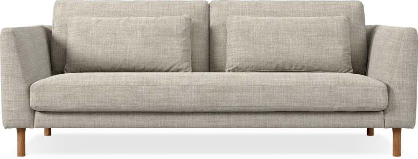 Willow - 3-sits soffa, hel dyna, fast klädsel - Beige