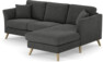 Eden - 2-sits soffa med schäslong - Svart