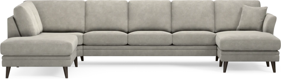 Eden - 3-sits soffa med divan vänster och schäslong höger - Grå