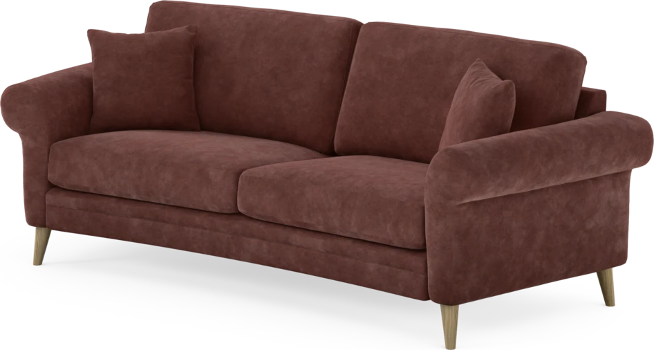 Eden - 2,5-sits soffa svängd - Röd
