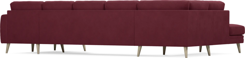 Eden - 3-sits soffa med divan vänster och schäslong höger - Röd