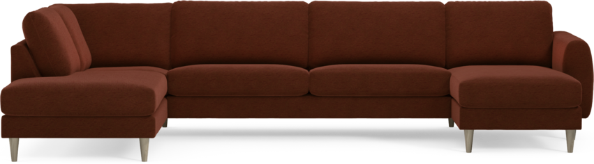 Bridge - 3-sits soffa med divan vänster och schäslong höger - Orange