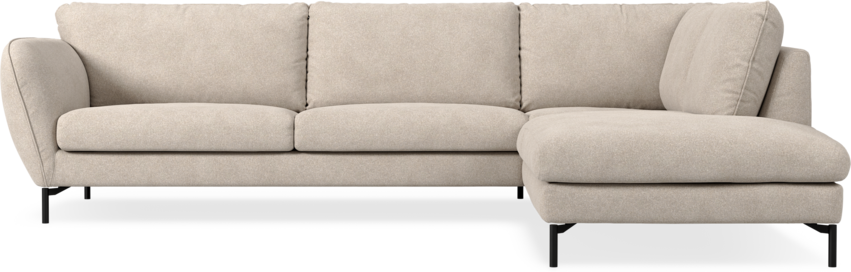 Madison Lux - 3-sits soffa med divan höger - Vit