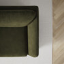 Madison Lux - 2-sits soffa med schäslong vänster - Grön