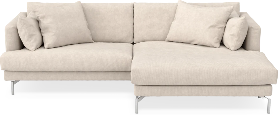 Harper - 4-sits med schäslong XL höger - Vit