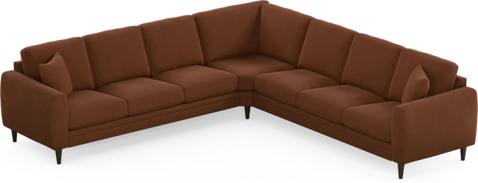 Eden - Hörnsoffa, 3+3-sits - Orange