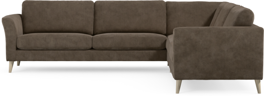 Bridge - Hörnsoffa, 3+3-sits - Brun