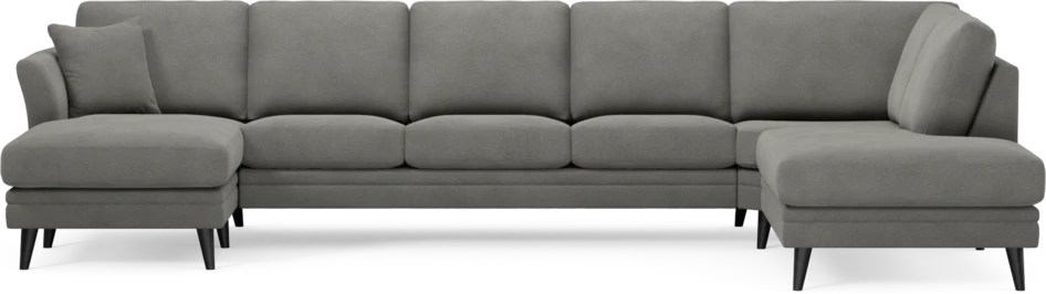 Eden - 3-sits soffa med schäslong vänster och divan höger - Grå