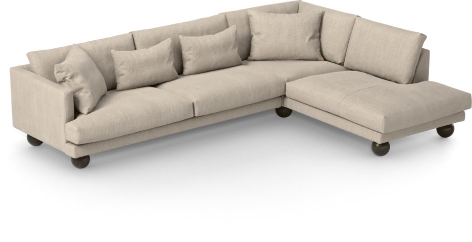 Harper - 3-sits soffa med divan höger - Beige