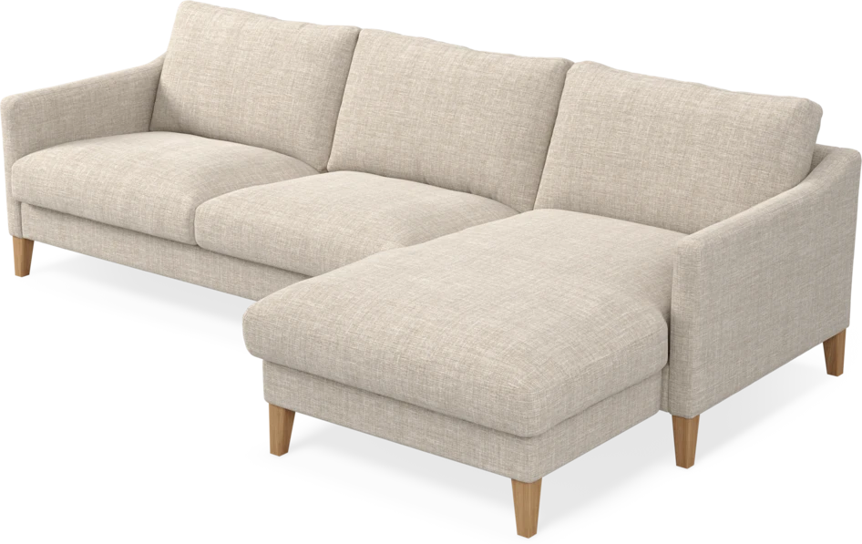 Winston - 3-sits soffa med schäslong, vändbar - Beige
