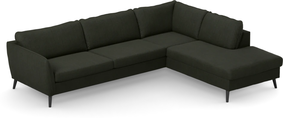County - 2,5-sits soffa med divan höger - Grön