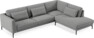 Willow - 3-sits soffa med divan höger, fast klädsel - Grå