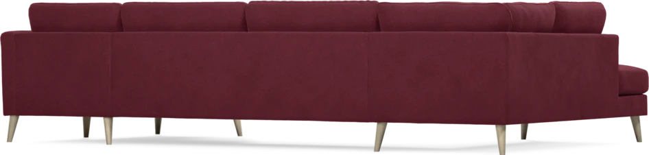 Bridge - 3-sits soffa med divan vänster och schäslong höger - Röd