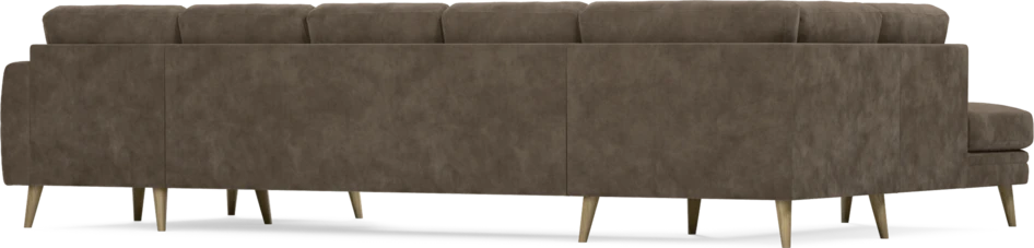 Eden - 3-sits soffa med divan vänster och schäslong höger - Brun