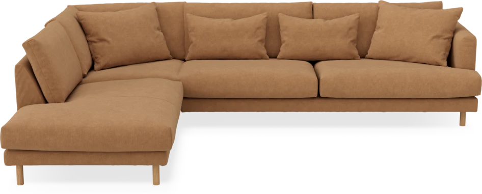 Harper - 3-sits soffa med divan vänster - Gul