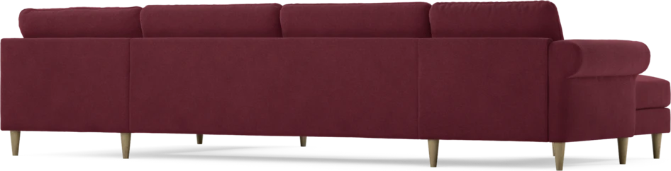 Bridge - 3-sits soffa med schäslong vänster och divan höger - Röd