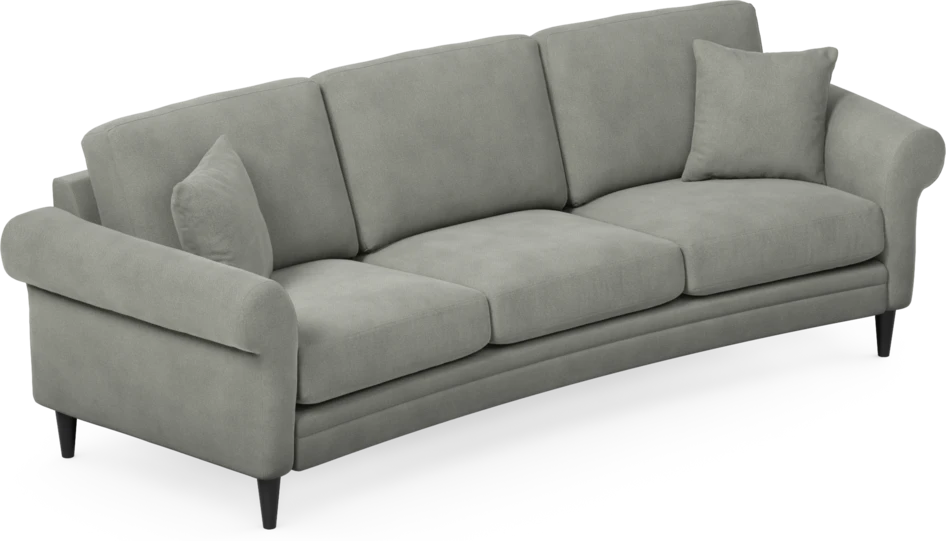 Eden - 3-sits soffa svängd - Grå