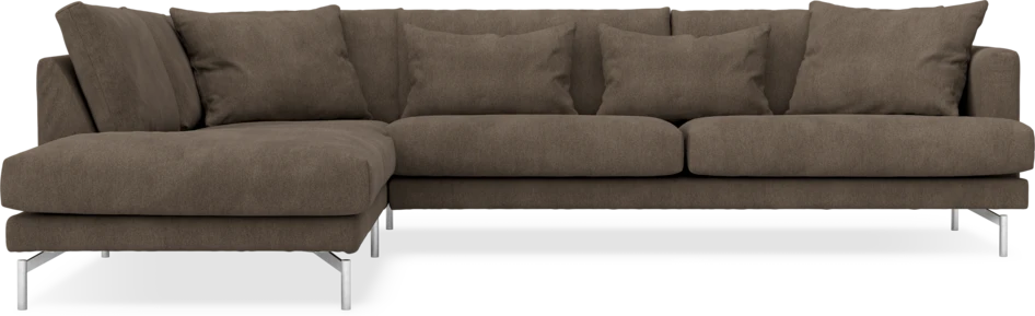 Harper - 3-sits soffa med divan vänster - Brun
