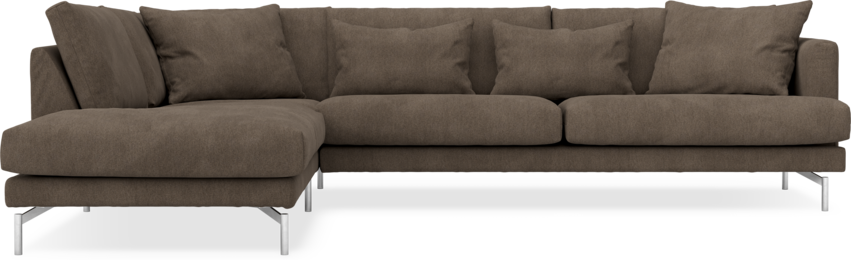 Harper - 3-sits soffa med divan vänster - Brun