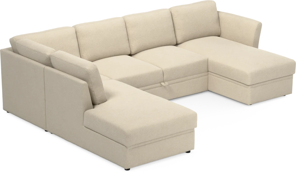 Öland - Bäddsoffa med divan vänster och schäslong höger - Beige