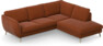 Madison - 2-sits soffa med divan höger - Röd