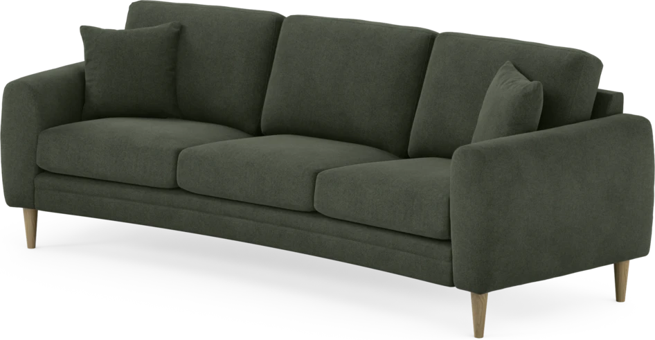 Eden - 3-sits soffa svängd - Grön