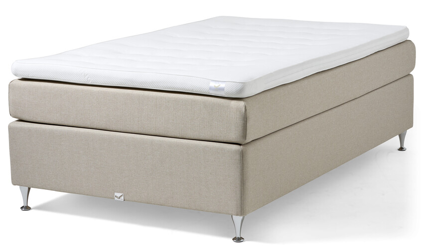 Active - Kontinentalsäng, enkelsäng med bäddmadrass soft - Beige