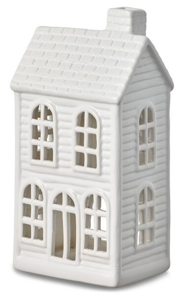 Norrsken - Ljushållare, 11,1x8,6x22,9 cm - Vit
