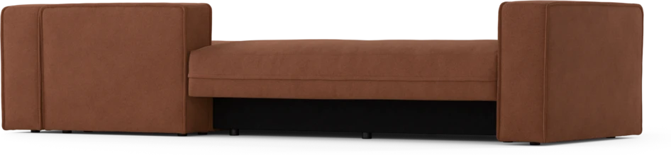 Ide - Bäddsoffa 3-sits med schäslong höger - Orange