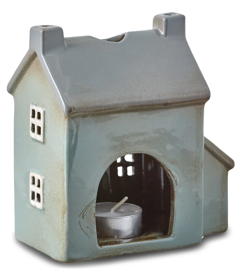 Fjällen Björnrike - Ljuslykta, 13,2x9,5x14,2 cm - Grön