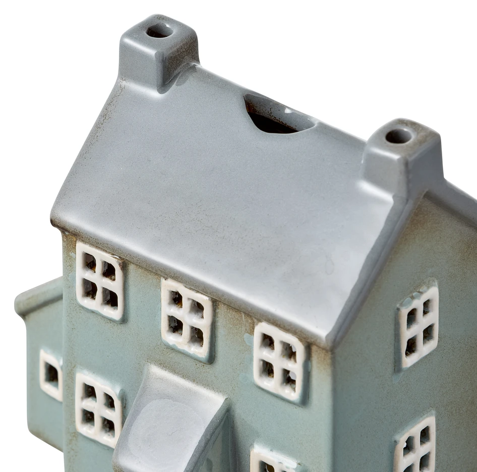 Fjällen Björnrike - Ljuslykta, 13,2x9,5x14,2 cm - Grön